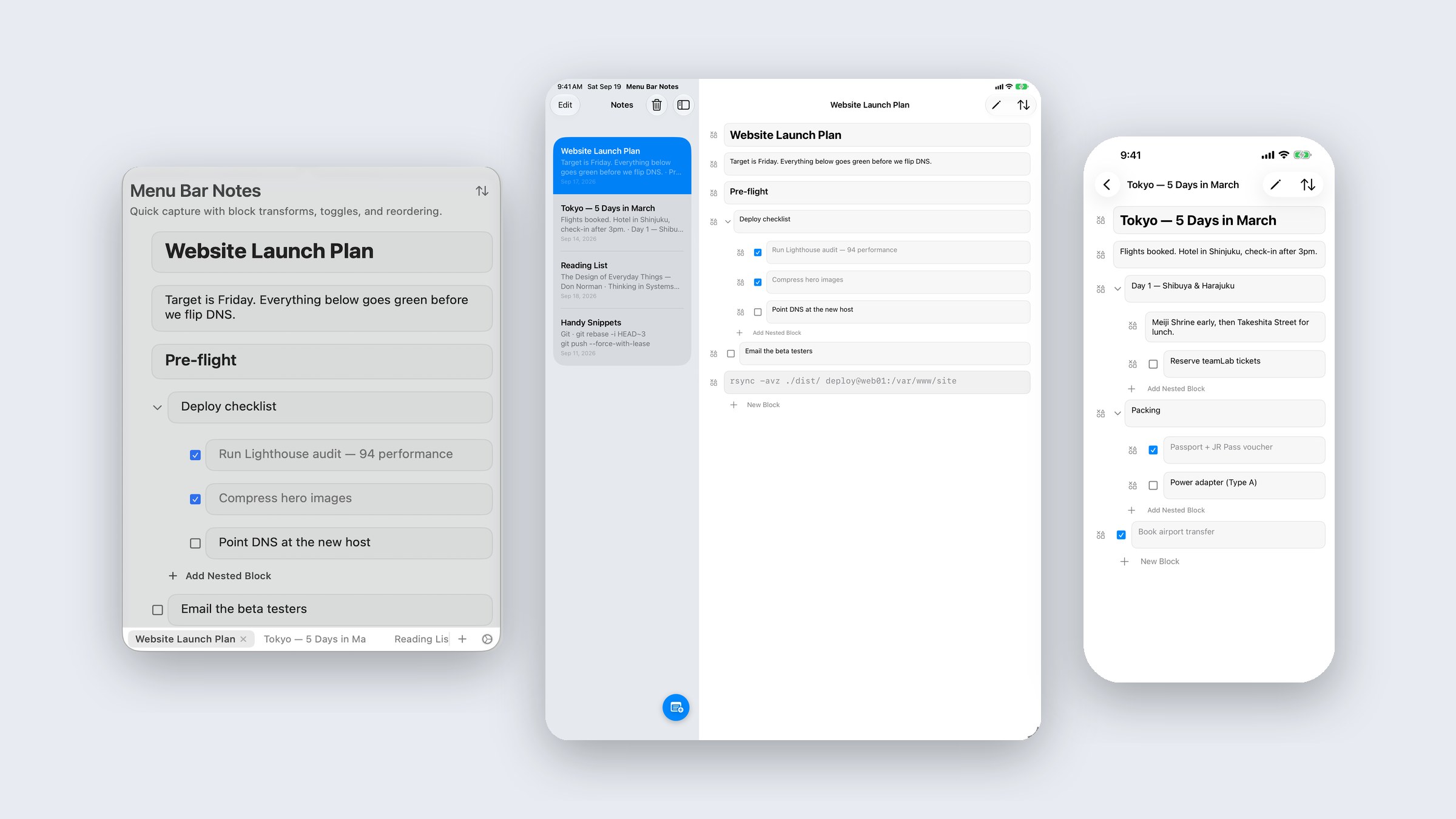 Menu Bar Notes: A Free Quick-Capture Notes App for Mac, iPhone and iPad